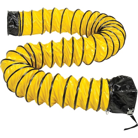 Global Industrial 16' Flame Retardant Flexible Duct for 8 Diameter Fan 292601